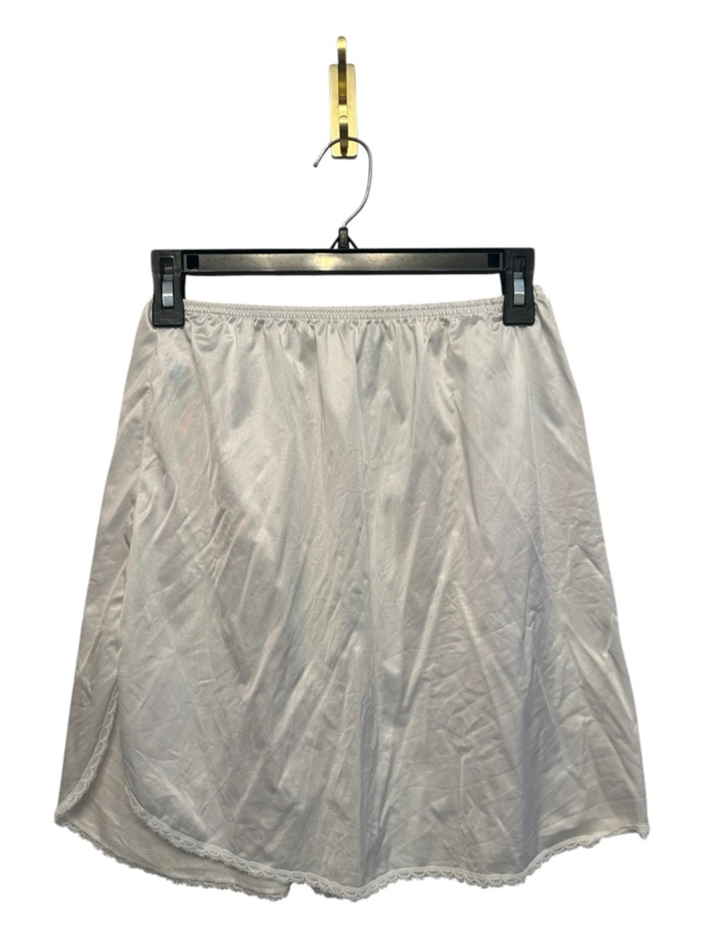 True Vintage Vanity Fair White Short Slip Skirt w/ Lace Detail Size Medium